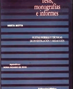 TESIS, MONOGRAFÍAS E INFORMES
